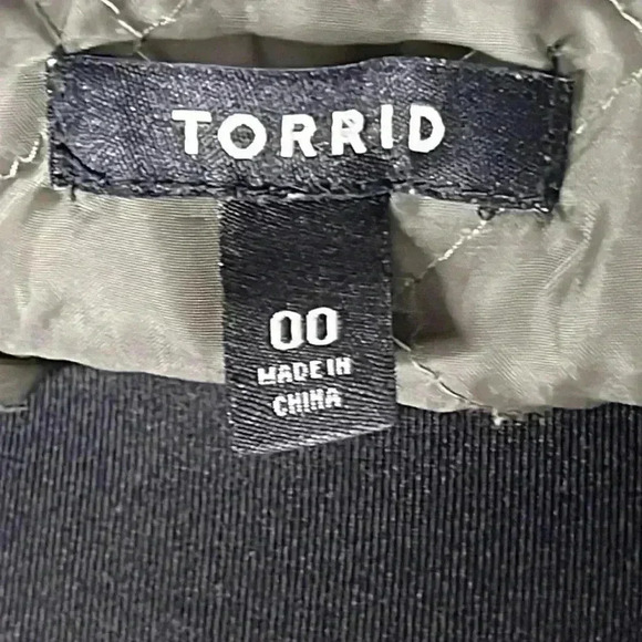 Torrid Utility Green Hooded Jacket Size 00 - Picture 7 of 9